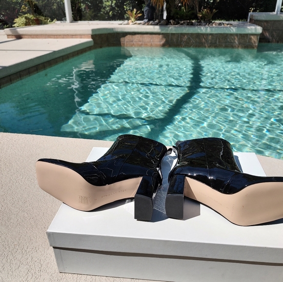 Good American square toe heeled ankle booties - Picture 6 of 8